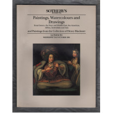 Sotheby`s Auction Catalogue - `Paintings, Watercolours and Drawings` - London - Wednesday 23rd October 1991