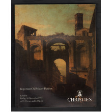 Christie`s Auction Catalogue - `Important Old Master Pictures` - London - Friday 10th December 1993