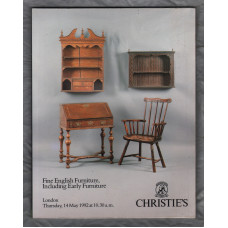 Christie`s Auction Catalogue - `Fine English Furniture Including Early Furniture` - London - Thursday 14th May 1992