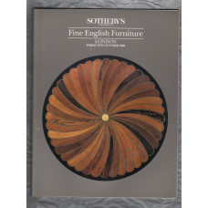 Sotheby`s Auction Catalogue - `Fine English Furniture` - London - Friday 6th October 1989