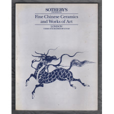 Sotheby`s Auction Catalogue - `Fine Chinese Ceramics and Works of Art` - London - Tuesday 15h December 1997