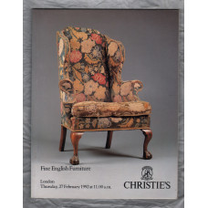 Christie`s Auction Catalogue - `Fine English Furniture` - London - Thursday 27th February 1992