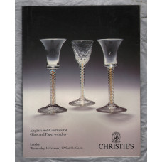 Christie`s Auction Catalogue - `English and Continental Glass and Paperweights` - London - Wednesday 15th February 1995