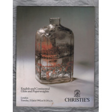 Christie`s Auction Catalogue - `English and Continental Glass and Paperweights` - London - Tuesday 23rd June 1992