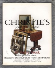 Christie`s - South Kensington Auction Catalogue - `Furniture, Decorative Objects, Picture Frames and Pictures` - London - Wed/Thurs 3rd-4th November 2004
