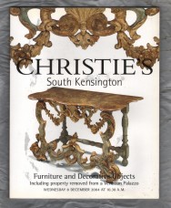 Christie`s - South Kensington Auction Catalogue - `Furniture and Decorative Objects` - London - Wednesday 8th December 2004