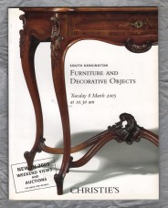 Christie`s - South Kensington Auction Catalogue - `Furniture and Decorative Objects` - London - Tuesday 8th March 2005
