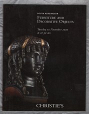 Christie`s - South Kensington Auction Catalogue - `Furniture and Decorative Objects` - London - Tuesday 15th November 2005
