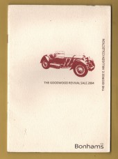 Bonhams - The George E.Milligen Collection - The Motor Cars and Steam Engines of a Gentleman Connoisseur - `Catalogue` - Goodwood - Friday 3 September 2004