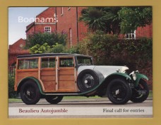 Bonhams - Sale of Collectors` Motor Cars, Motorcycles and Automobilia -`Final Call For Entries` - Beaulieu - Saturday 10 September 2011