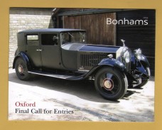 Bonhams - Collectors` Motor Cars and Automobilia -`Final Call For Entries` - Woodstock, Oxford - Saturday 5 March 2011