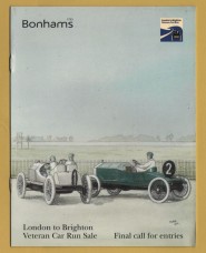 Bonhams - London to Brighton Veteran Car Run Sale -`Final Call For Entries` - New Bond Street - Friday 5 November 2010