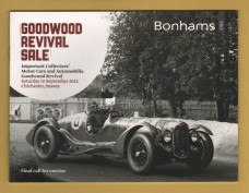 Bonhams - Sale of Important Collectors` Motor Cars and Automobilia -`Final Call For Entries` - Goodwood - Saturday 15 September 2012