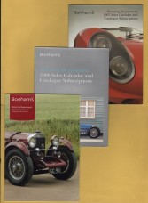 Bonhams - Motoring Department - 2005,2006 and 2007 Sales Calendar and Catalogue Subscriptions