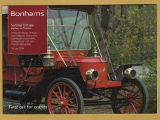 Bonhams - Sale of Veteran, Vintage and Collectors` Motor Cars and Related Automobilia -`Final Call For Entries` - Henley on Thames - Friday 16 July 2004
