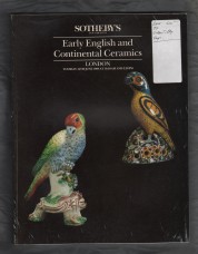 Sotheby`s Auction Catalogue - `Early English and Continental Ceramics` - London - Tuesday 14th June 1988