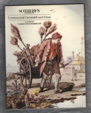 Sotheby`s Auction Catalogue - `Continental Ceramics and Glass` - London - Tuesday 9th November 1993