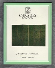 Christie`s Auction Catalogue - `Fine English Furniture` - London - Thursday 9th March 1989