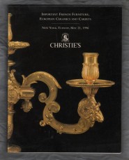 Christie`s Auction Catalogue - `Important French Furniture, European Ceramics and Carpets` - New York - Tuesday 21st May 1996