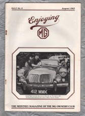 Enjoying MG - Vol.2 No.8 - August 1982 - `MG Metro Soft Top` - Published by MG Owners Club