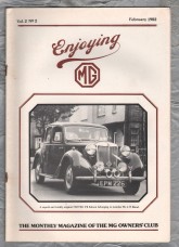 Enjoying MG - Vol.2 No.2 - February 1982 - `MGB Wheel Arch Modifications` - Published by MG Owners Club