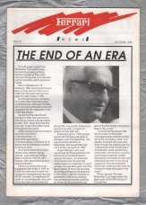 Ferrari News - Issue No.9 - October 1988 - `The End of An Era` - Published by Medialine Communications