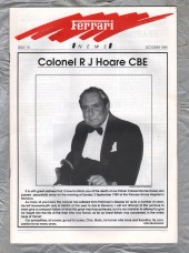 Ferrari News - Issue No.15 - October 1989 - `Colonel R J Hoare CBE` - Published by Medialine Communications
