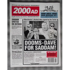 `2000 A.D. Featuring Judge Dredd` - 3rd July 1993 - Prog No.843 - `Dooms-Dave For Saddam!`.