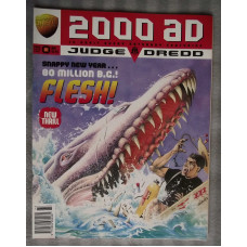 `2000 A.D. Featuring Judge Dredd` - 5th January 1996 - Prog No.973 - `Snappy New Year...80 Million B.C.!, Flesh!`.