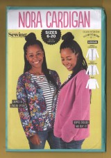 Simply Sewing - `NORA CARDIGAN` - UK Sizes 6-20 - `Cropped or Longline Option` - Published by Simply Sewing Magazine