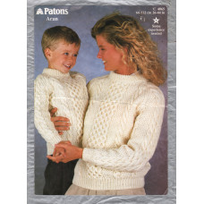 Patons - `Some Experience Needed` - Chest 26 to 44" - Designs No.C-4065 - Sweater - Knitting Pattern