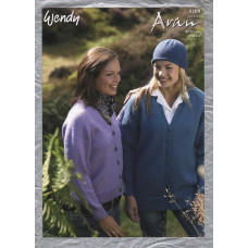 Wendy - Chest 32 to 46"/81 to 117cm - Design No.5209 - V Neck Raglan Cardigan and Hat - Knitting Pattern