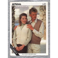Patons - Double Knitting - 4 Ply - Bust/Chest Sizes 32 to 46" - Design No.C 4761 - Waistcoat - Knitting Pattern