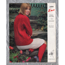 Emu - Double Knitting - 4 Ply - Tripleknit - Bust 30/40" - Design No.2499 - Sweater and Long Socks - Knitting Pattern