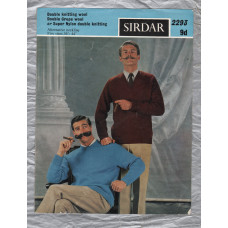 Sirdar - Raglan Sweater - 36-44" - Design No.2293 - Male Sweater - Knitting Pattern