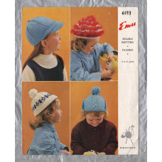 Emu - Double Knitting - Filigree - 4 to 8 Years - Design No.6193 - Hats - Knitting Pattern