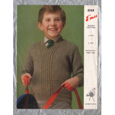 Emu - Double Knitting - 3 Ply - 4 Ply - Chest Sizes 24 to 34" - Design No.6260 - Sweater - Knitting Pattern