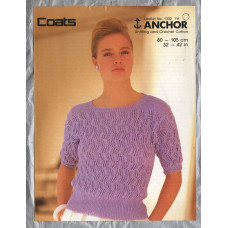 Coats - Knitting and Crochet Cotton - Bust Sizes 80-105cm/32" to 42" - Design No.1332 - Lacy Top - Knitting Pattern