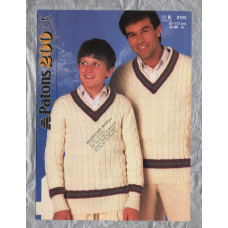 Patons - Double Knitting - Chest 81-117cm/32" to 46" - Design No.B8103 - Traditional Cricket Sweater - Knitting Pattern