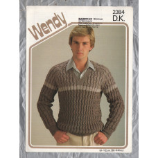 Wendy - Double Knit - Chest Sizes: 36-44" (91-112cm) - Design No.2384 - Man`s Sweater - Knitting Pattern