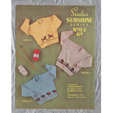 Sirdar - Sunshine Series - Age 2-4 Years - Design No.93 - Jerseys for Boy or Girl - Knitting Pattern