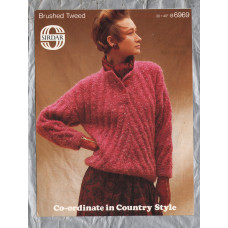 Sirdar - Brushed Tweed - 30-40" (76-102cm) - Design No.B6969 - Sweater - Knitting Pattern