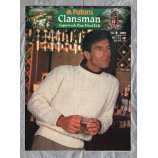 Patons - Clansman - Chest Sizes 86 to 112cm/38 to 45" - Design No.B7929 - Man`s Textured Sweater - Knitting Pattern