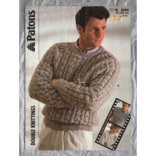 Patons - Double Knitting - Chest Sizes 81-107cm/32" to 42" - Design No.B8405 - Textured Sweater - Knitting Pattern