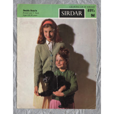Sirdar - Double Boucle - Ages 6/8/10 - Design No.691a - Round and V Neck Girls Jacket - Knitting Pattern
