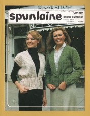 Spunlaine - Double Knittings - 32-38" (81-97 cm) - Design No.W102 - Cardigan - Waistcoat - Knitting Pattern