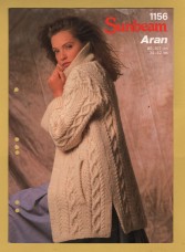 Sunbeam - Aran - 34-42" (86-107cm) - Design No.1156 - Aran Coat - Knitting Pattern