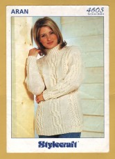 Stylecraft - Aran - 30-44" (76-112cm) - Design No.4605 - Sweater - Knitting Pattern