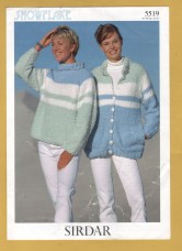 Sirdar - Snowflake - 32-42" (81-107cm) - Design No.5519 - Sweater and Jacket - Knitting Pattern
