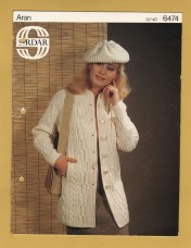 Sirdar - Aran - 32-40" (81-102cm) - Design No.6497 - Coat and Cap - Knitting Pattern